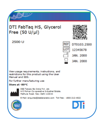 DTI FabTaq HS-Glycerol Free (50U_ul)